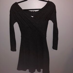 soft ribbed gray long sleeve charlotte russe dress